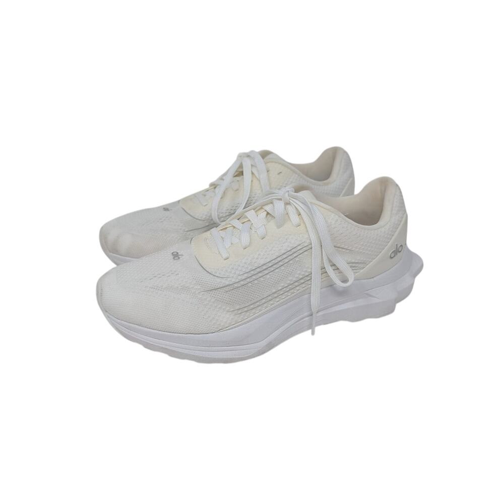 ALO Runner White Mesh Sneakers Womens 9 Mens 7.5 Athletic Running Shoes